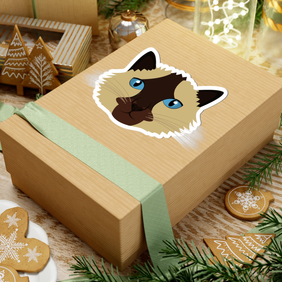 Kiss-Cut Vinyl Decals - Siamese cat