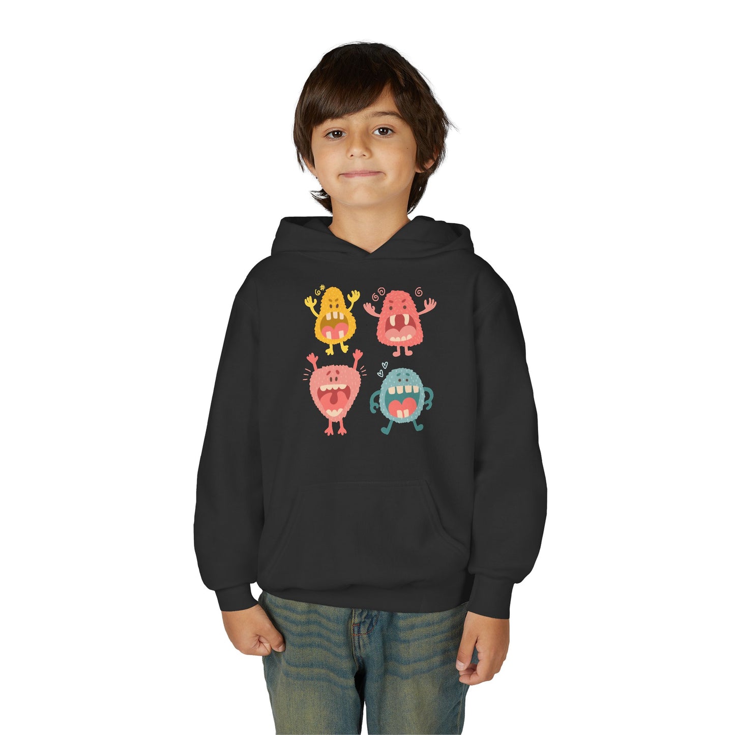 Youth Heavy Blend Hooded Sweatshirt -  Screaming monsters