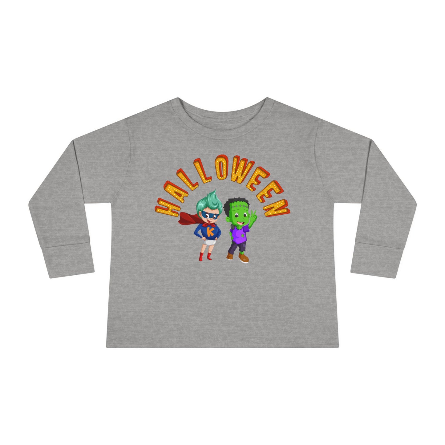 Toddler Long Sleeve Tee - Holloween with super kiddo