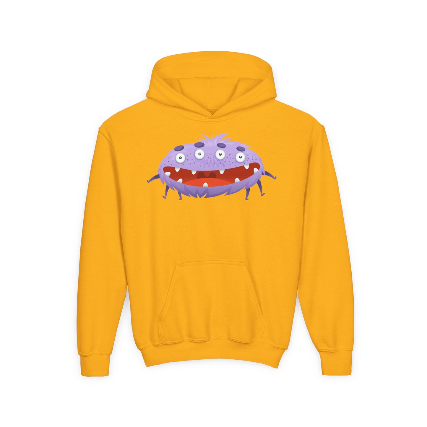 Youth Heavy Blend Hooded Sweatshirt - Purple monster