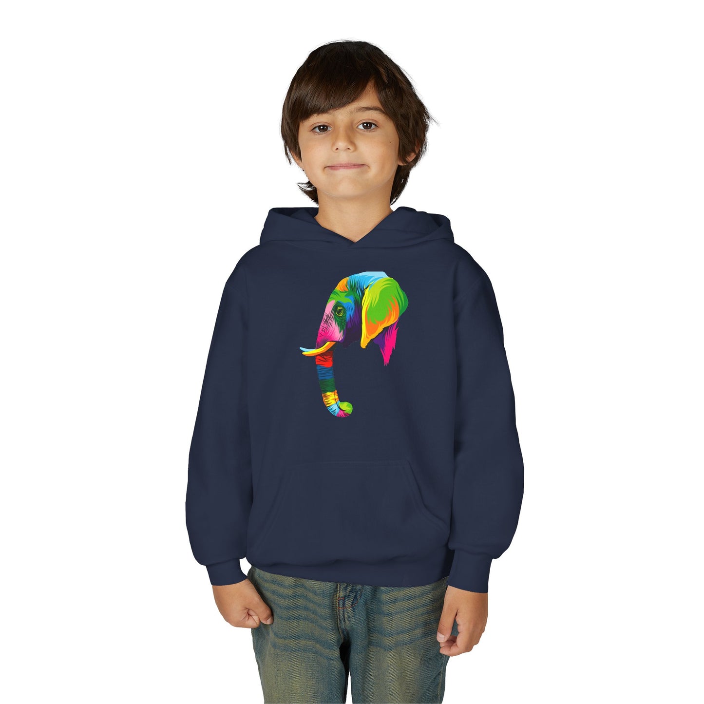 Youth Heavy Blend Hooded Sweatshirt - The elephant