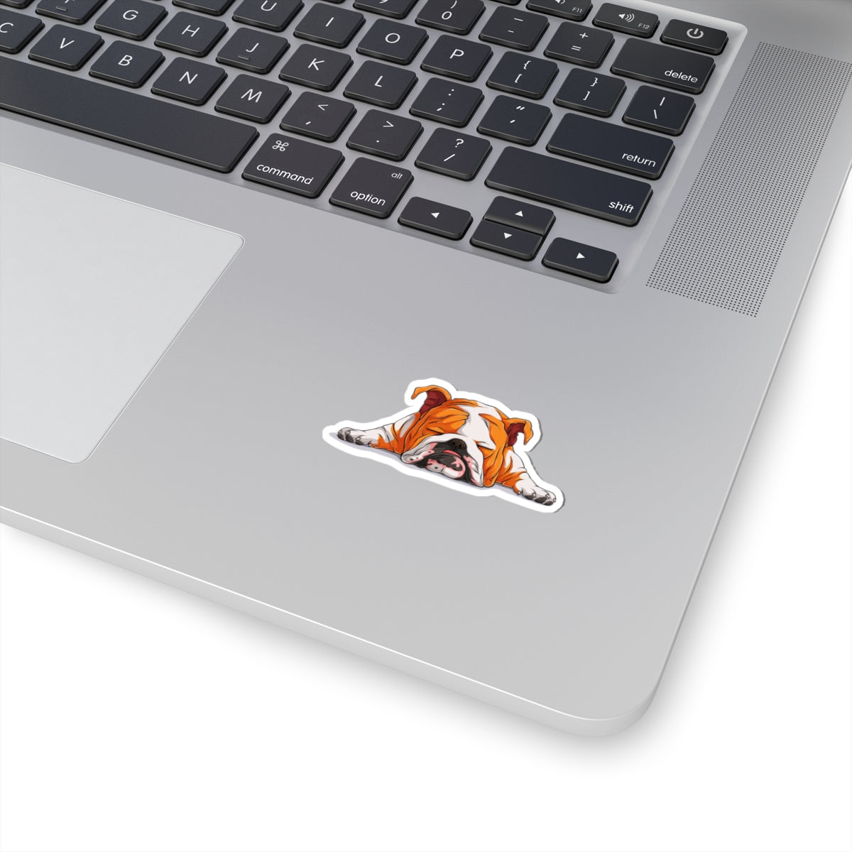 Kiss-Cut Vinyl Decals - Sleeping English bulldog