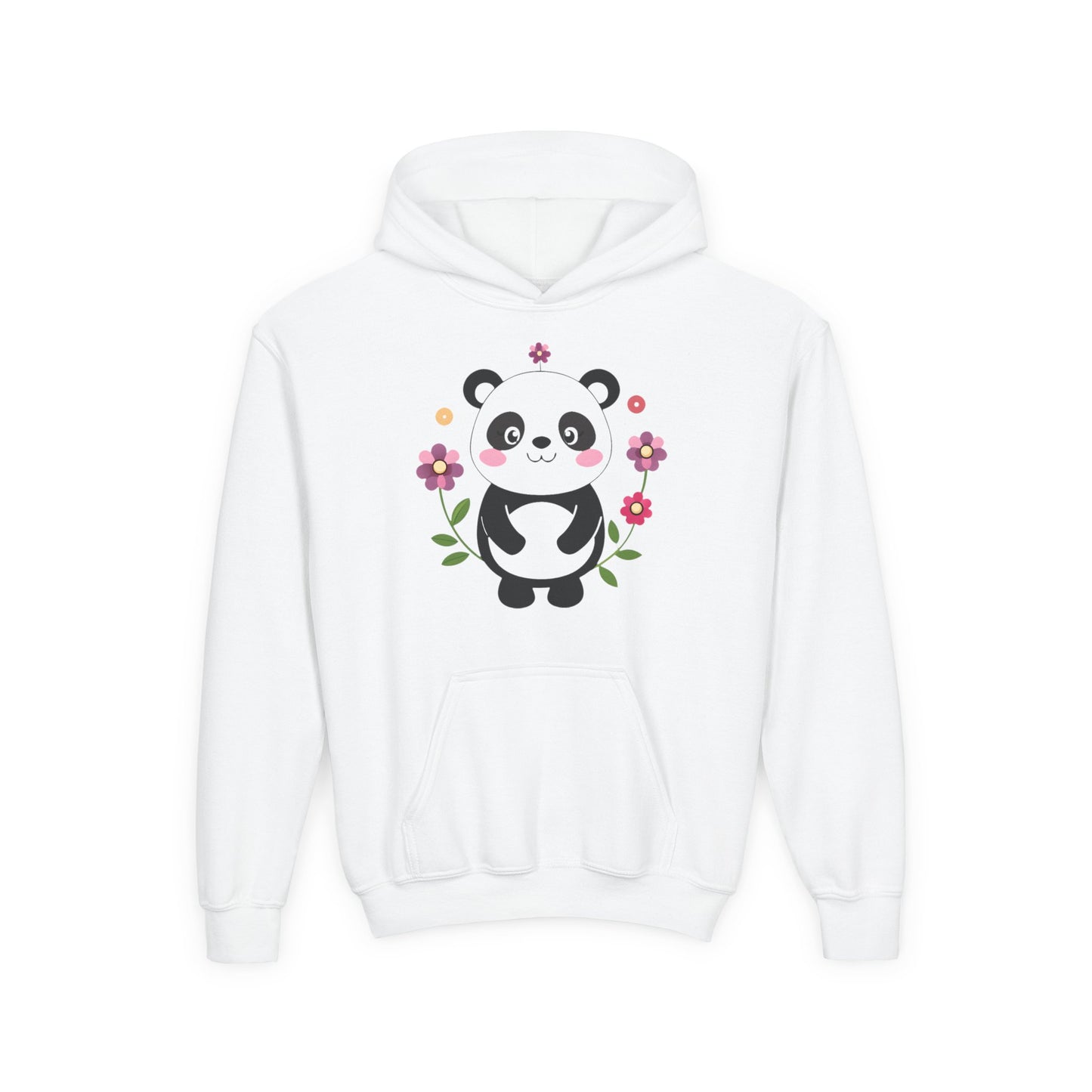 Youth Heavy Blend Hooded Sweatshirt - Charming panda