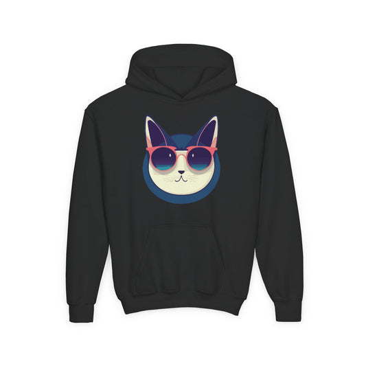 Kids Cool Cat Hoodie Printify