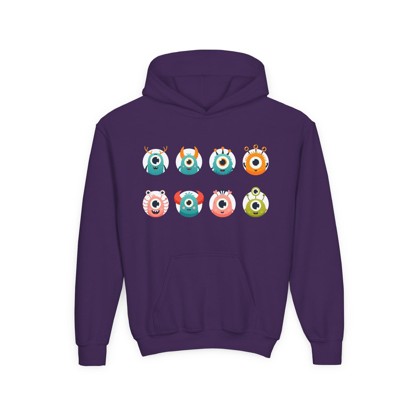 Youth Heavy Blend Hooded Sweatshirt - One eye monsters