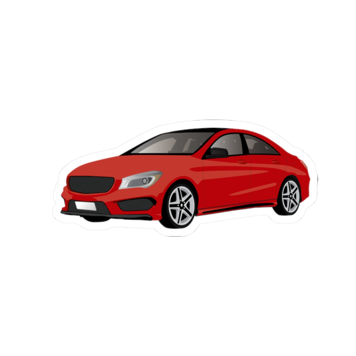Kiss-Cut Vinyl Decals - Red car