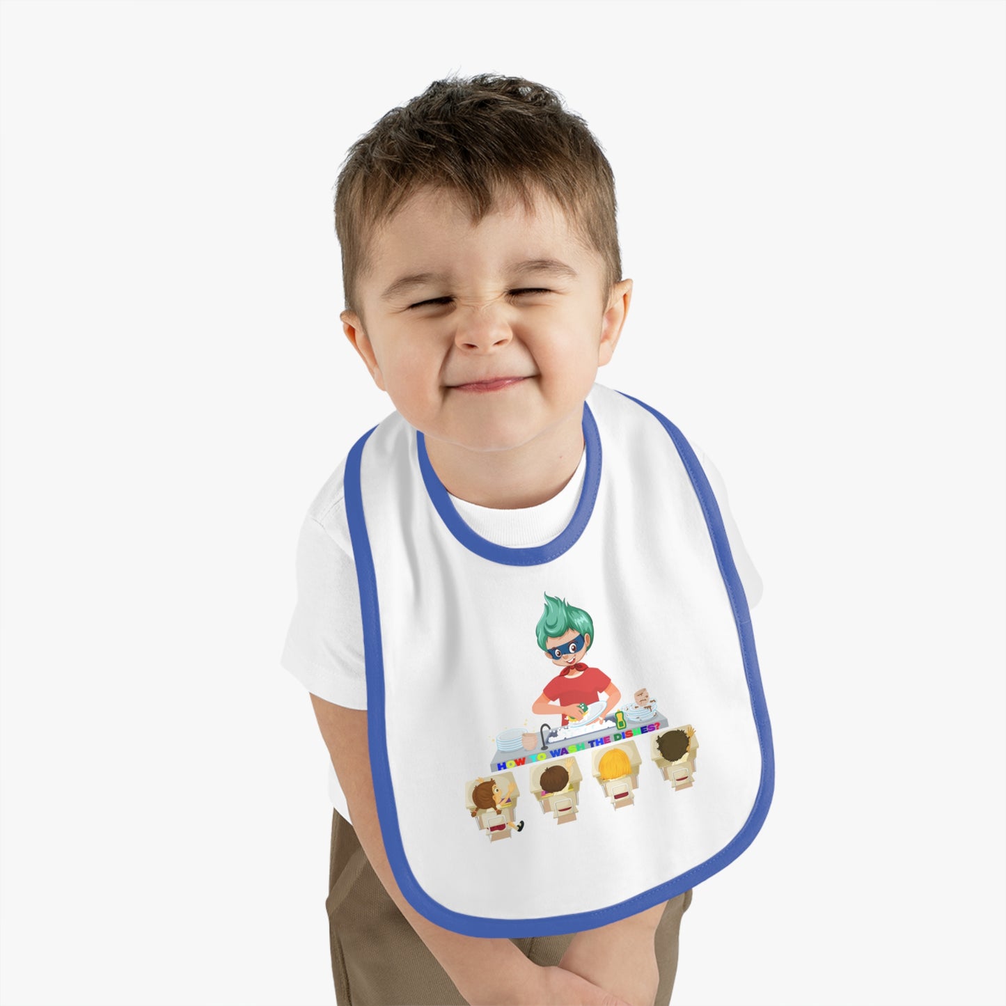 Baby Bib - Little kiddo teaching to wash dishes