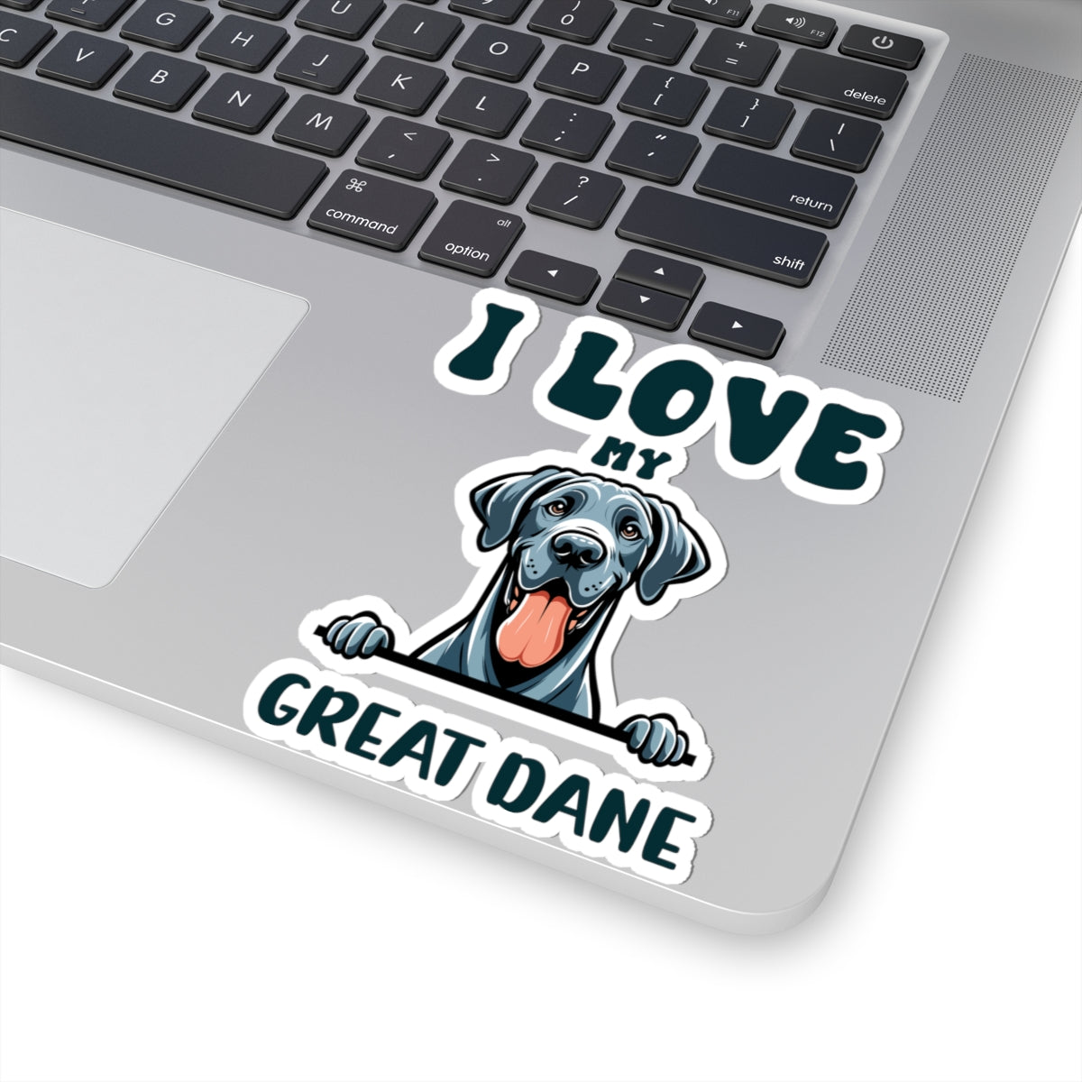 Kiss-Cut Vinyl Decals - I love my Great Dane