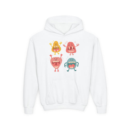 Youth Heavy Blend Hooded Sweatshirt -  Screaming monsters
