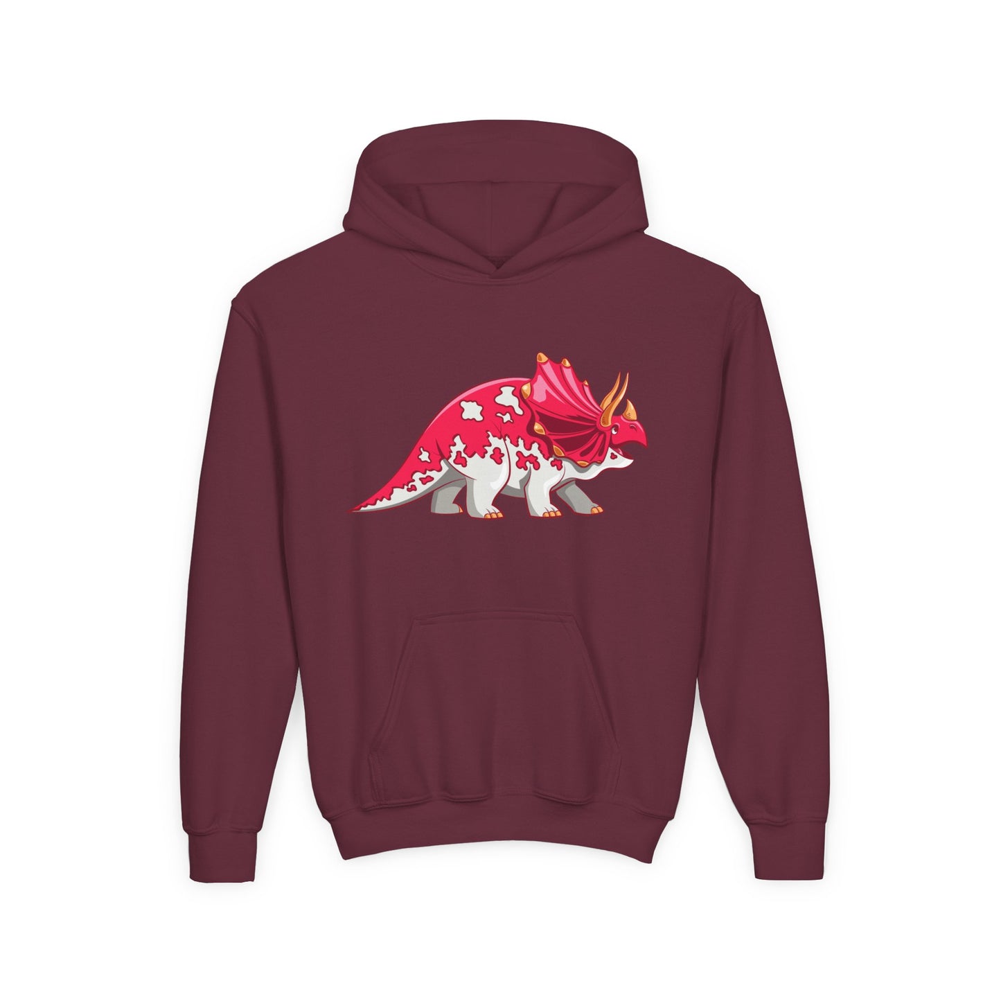 Youth Heavy Blend Hooded Sweatshirt - Triceratops Dino