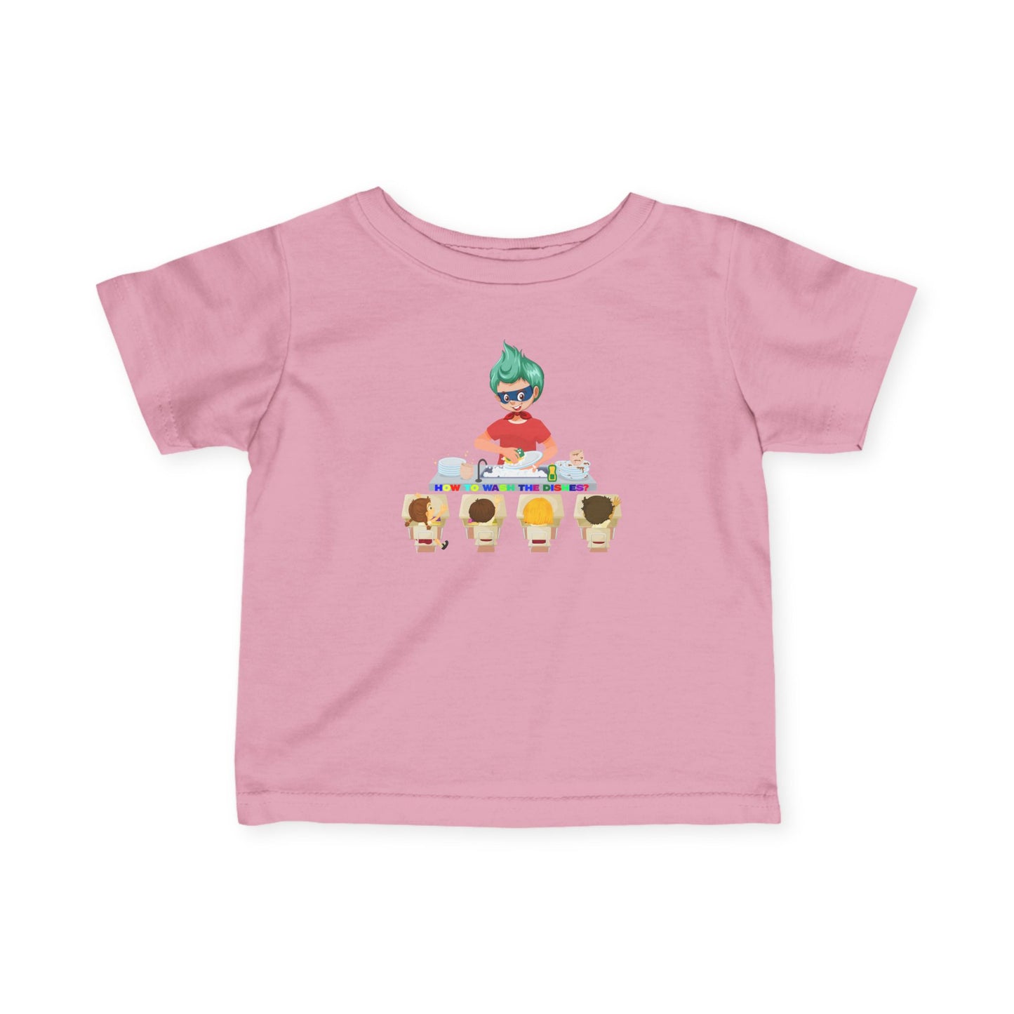 Infant Fine Jersey Tee - Little kiddo teaching to wash dishes