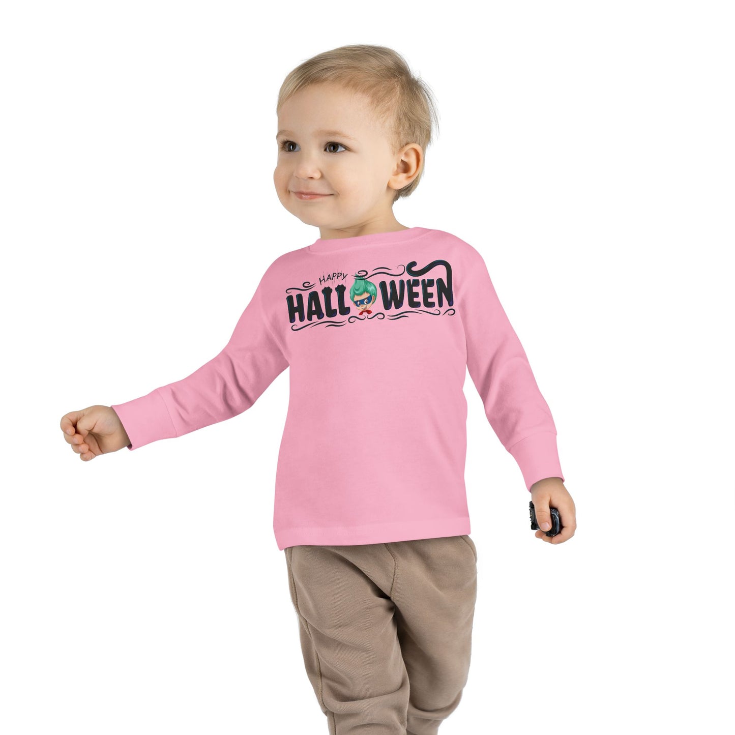 Toddler Long Sleeve Tee - Happy halloween by super kiddo