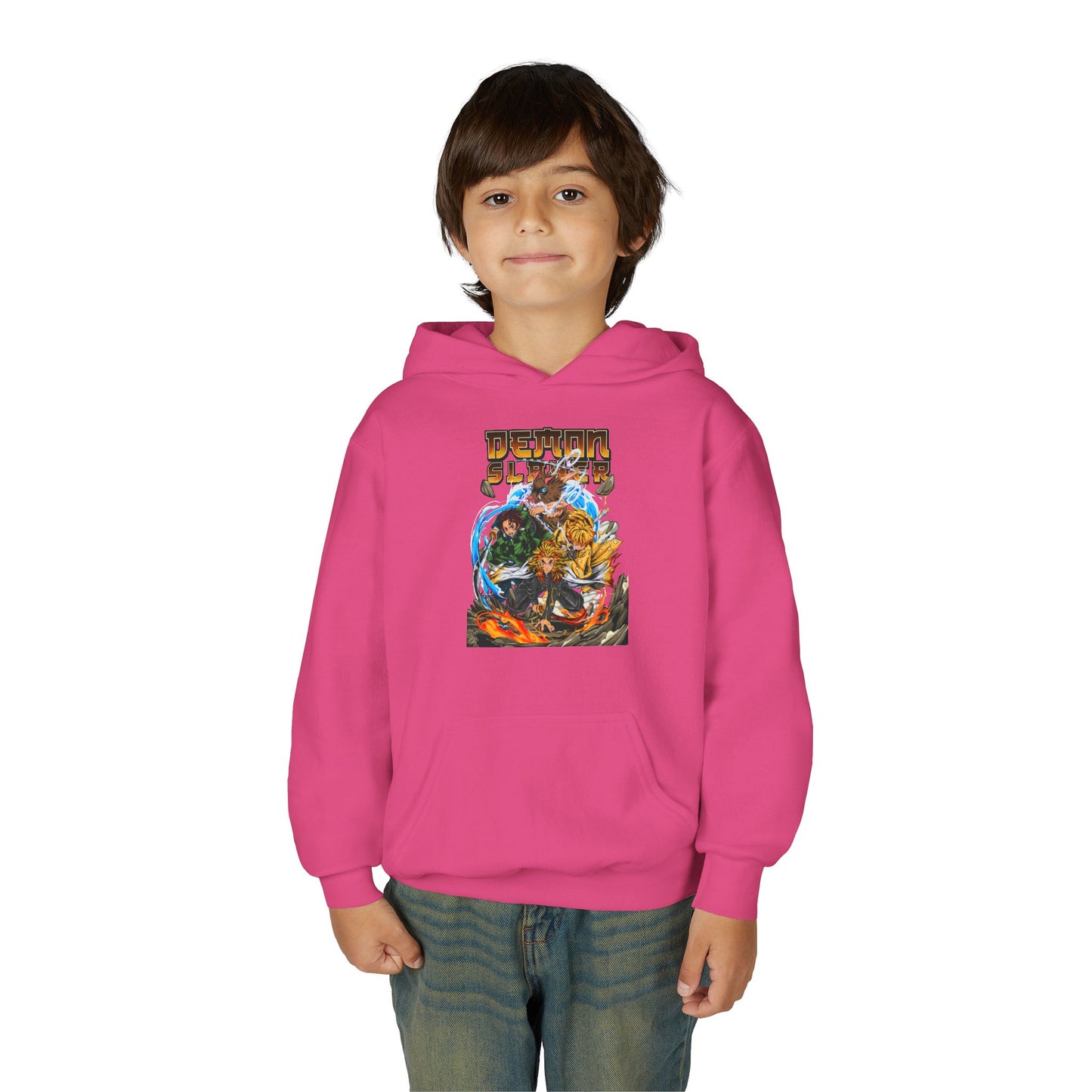 Youth Heavy Blend Hooded Sweatshirt - Demon slayer