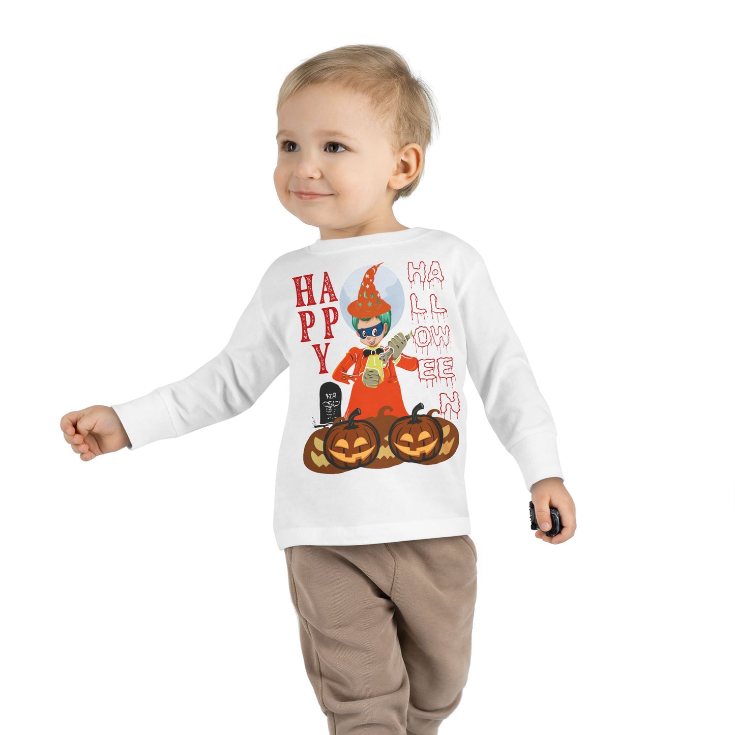 Toddler Long Sleeve Tee - Holloween design by super kiddo