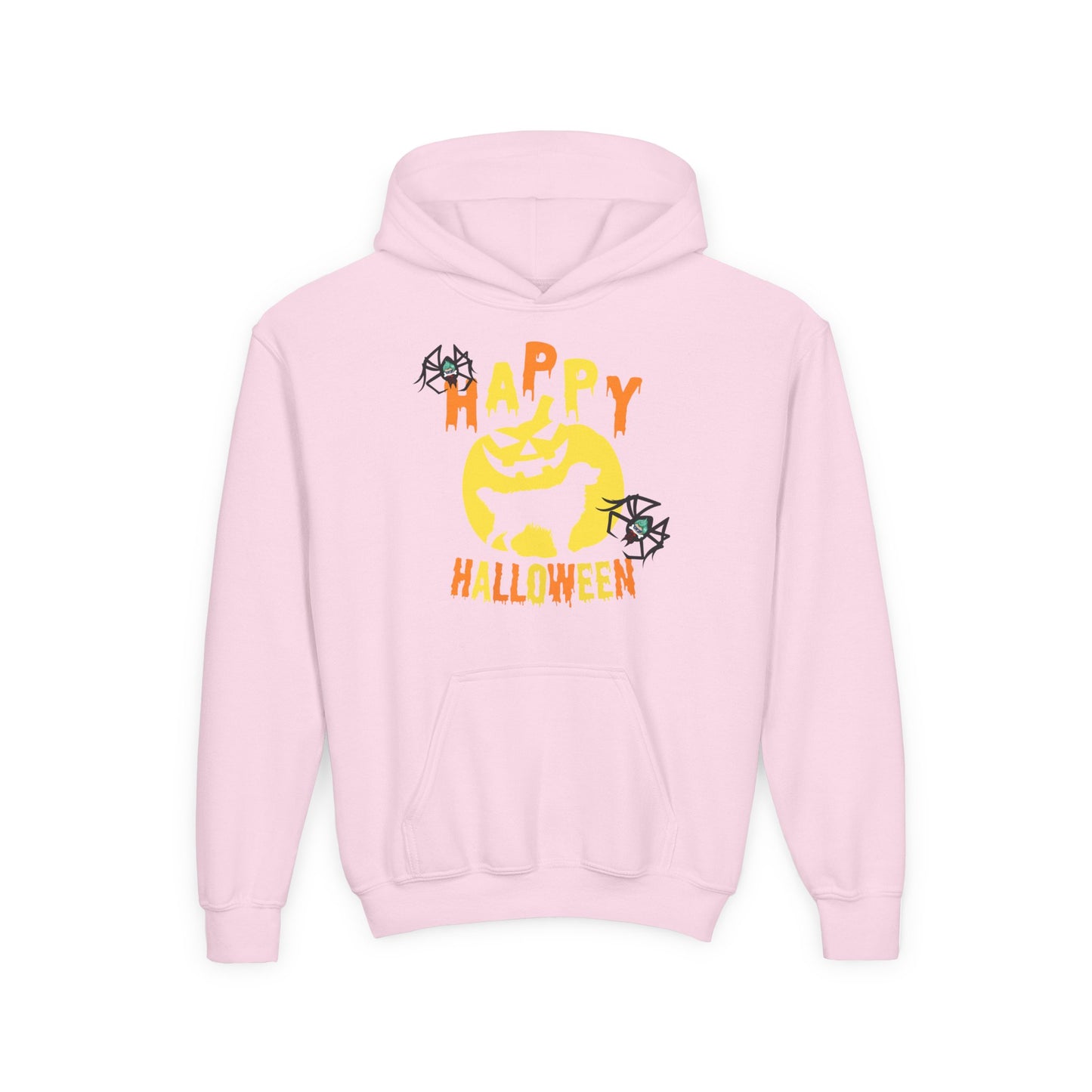 Youth Heavy Blend Hooded Sweatshirt - Happy holloween