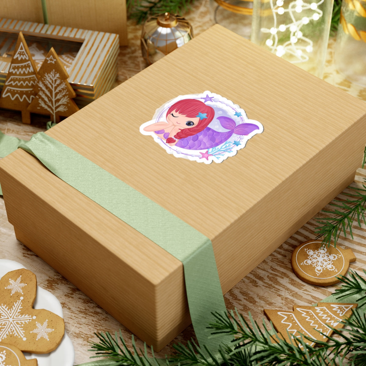 Kiss-Cut Stickers - Cute little mermaid