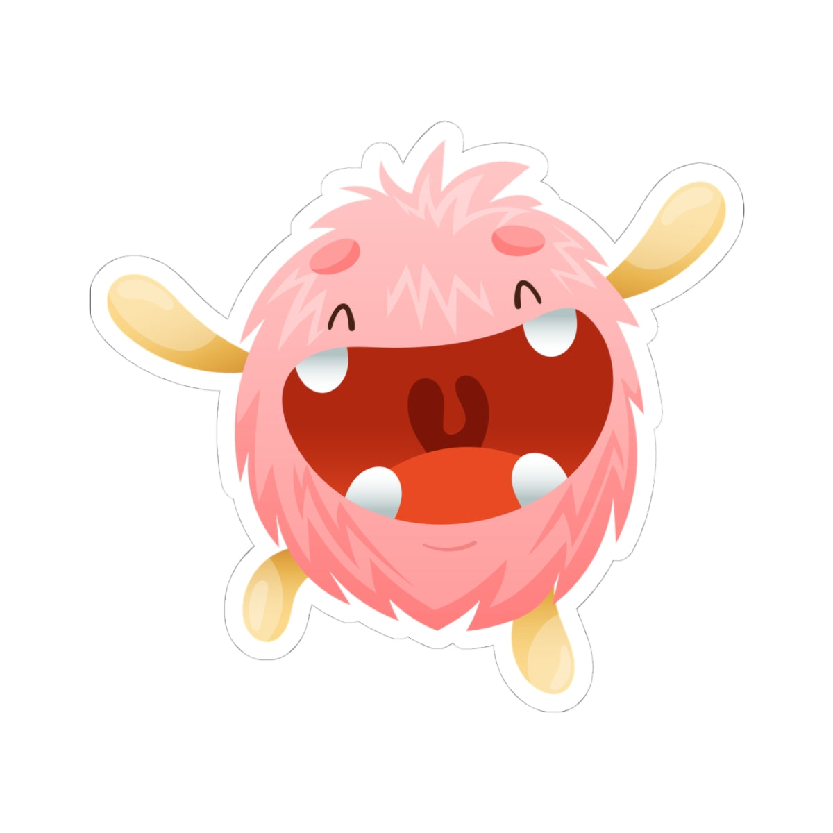 Kiss-Cut Vinyl Decals - Baby pink monster