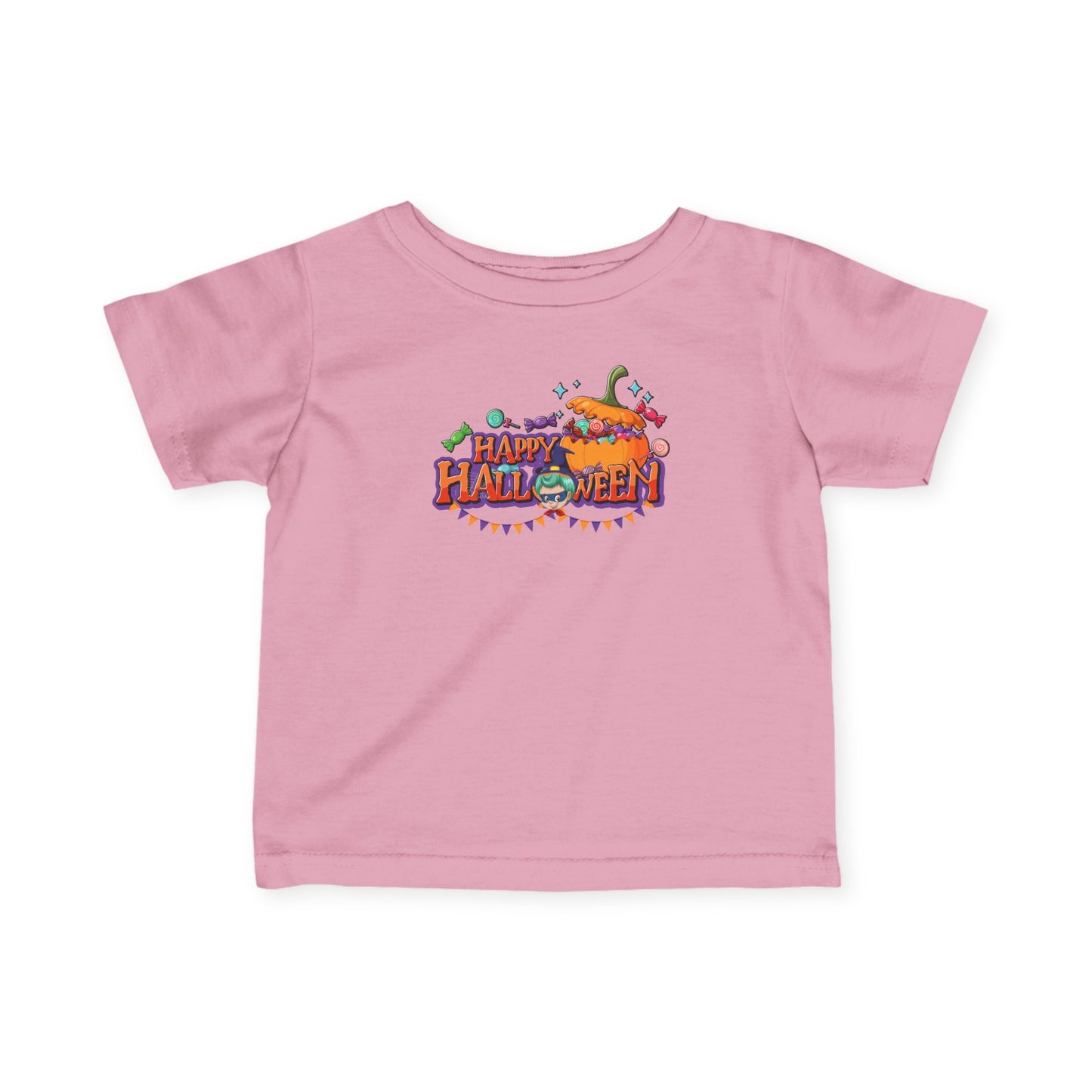 Infant Fine Jersey Tee - Happy halloween banner