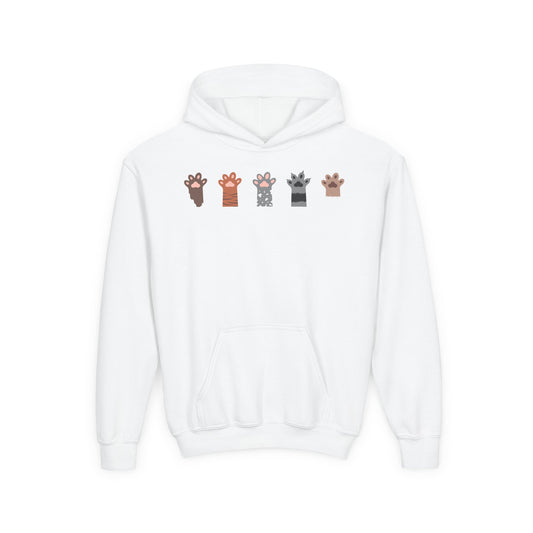 Youth Heavy Blend Hooded Sweatshirt - Group of paw