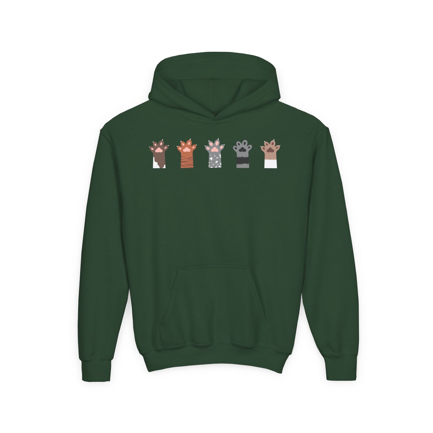 Youth Heavy Blend Hooded Sweatshirt - Group of paw