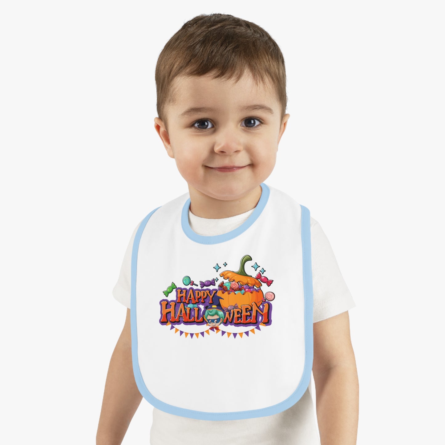 Baby Bib - Happy halloween banner