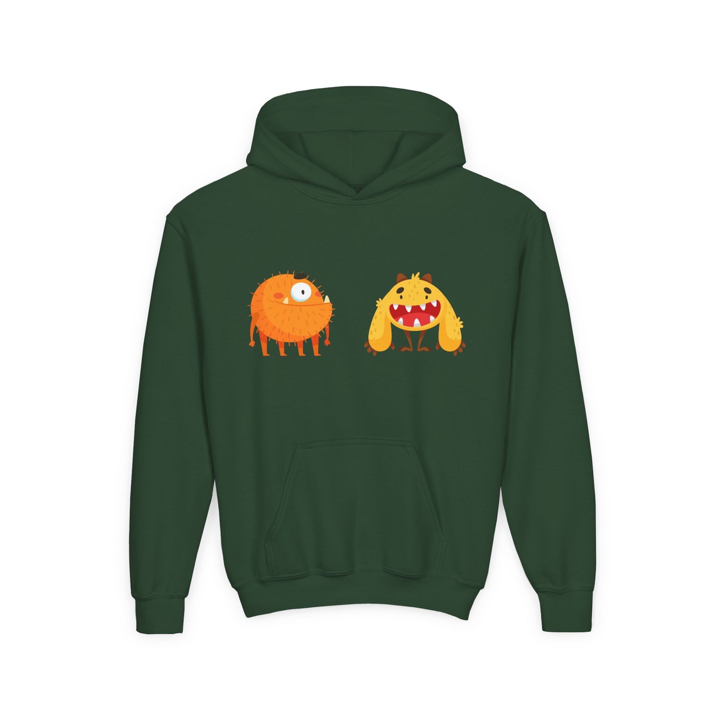 Youth Heavy Blend Hooded Sweatshirt - Toothy monsters.png