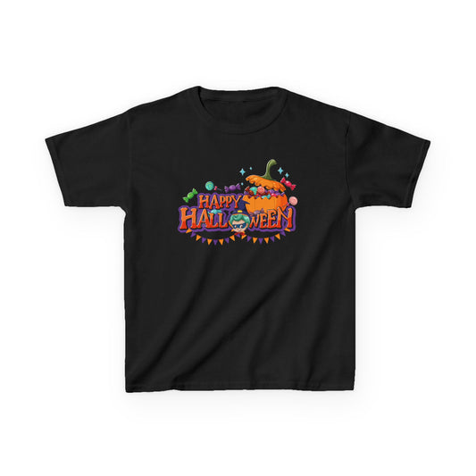 Kids Heavy Cotton™ Tee - Happy halloween banner Printify