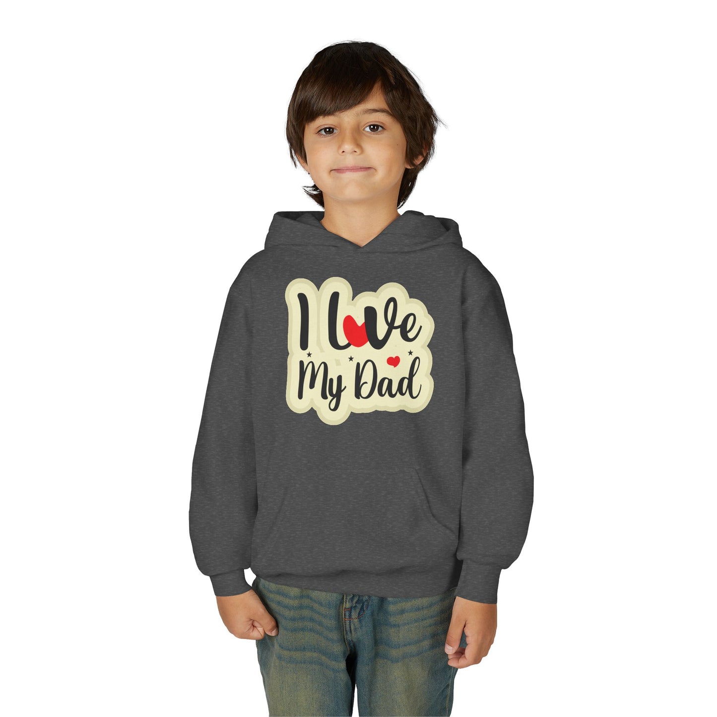 Youth Heavy Blend Hooded Sweatshirt - i love my dad