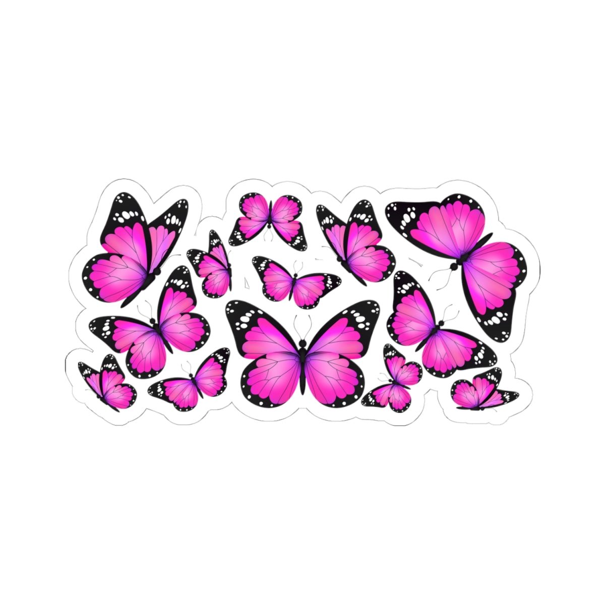 Kiss-Cut Vinyl Decals - Beautiful purple monarch butterfly