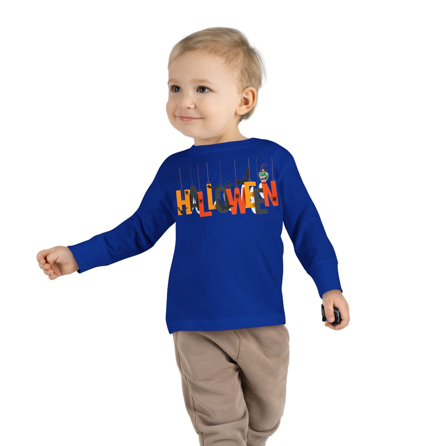 Toddler Long Sleeve Tee - Holloween hanging letters