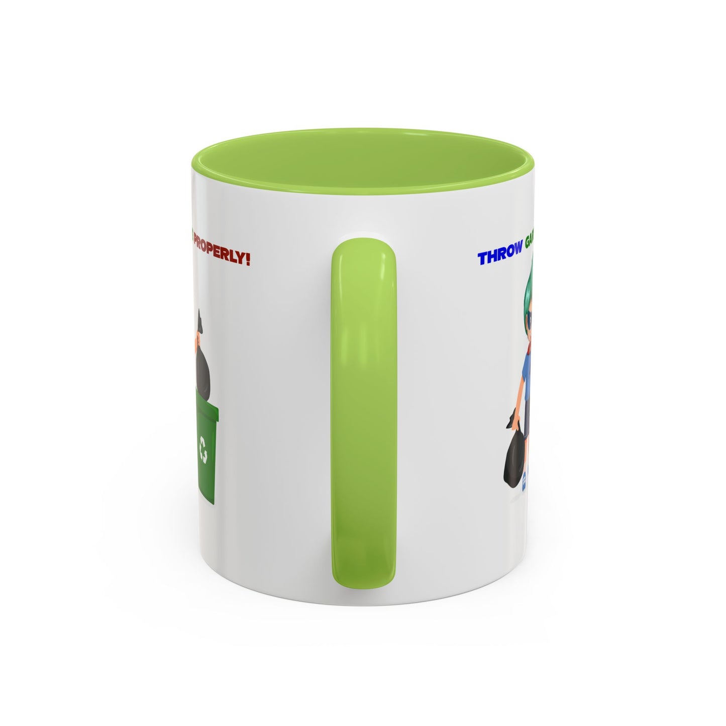 Accent Coffee Mug - Super kiddo taking trash out