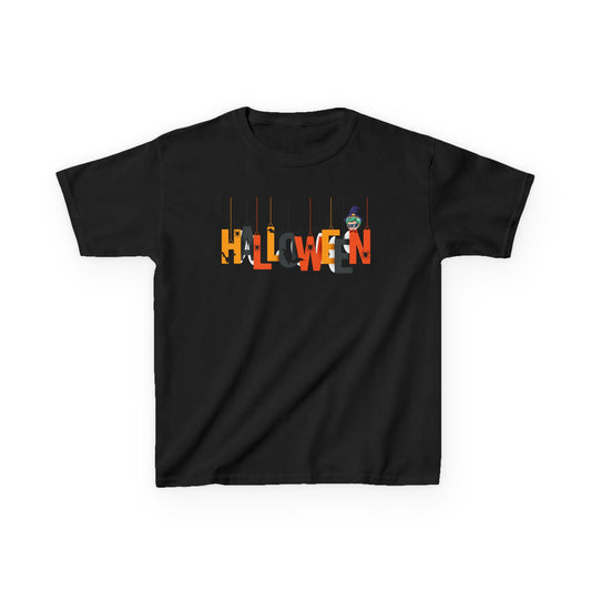Kids Heavy Cotton™ Tee - Holloween hanging letters Printify