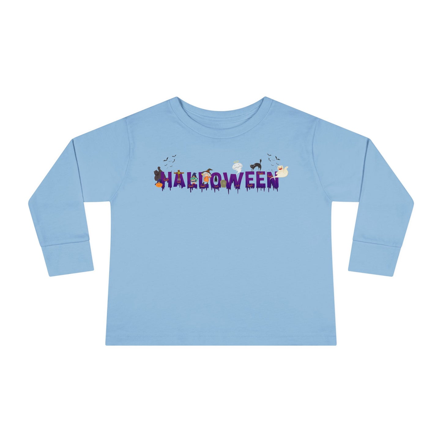 Toddler Long Sleeve Tee - Holloween word