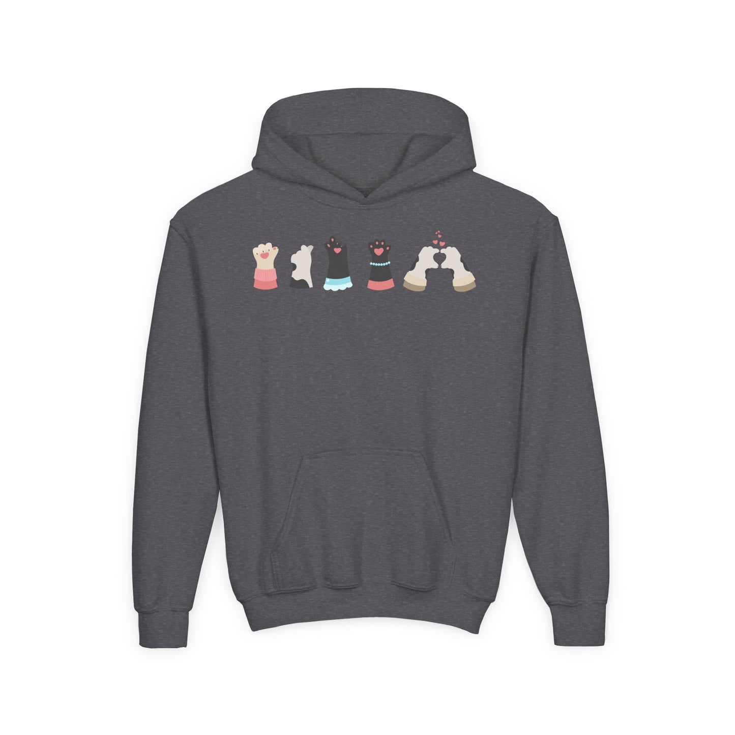 Youth Heavy Blend Hooded Sweatshirt - Paw