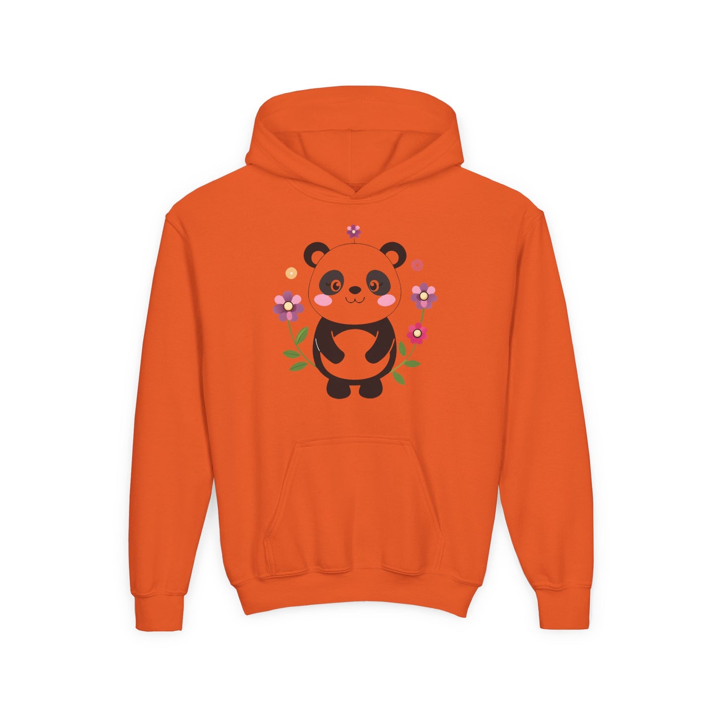 Youth Heavy Blend Hooded Sweatshirt - Charming panda