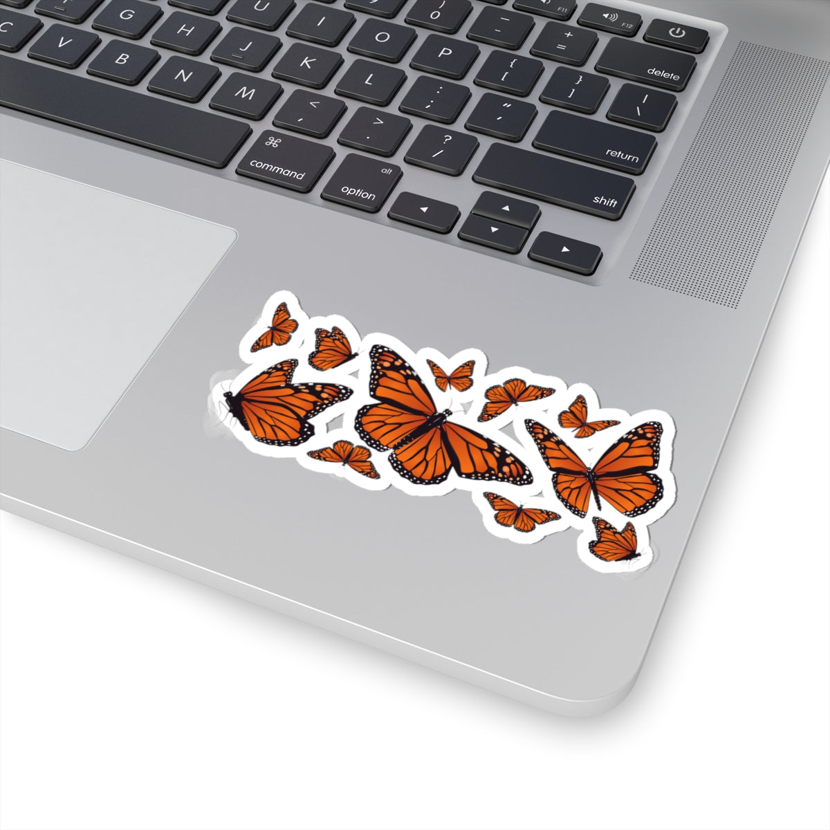 Kiss-Cut Vinyl Decals - Set of orange monarch butterfly