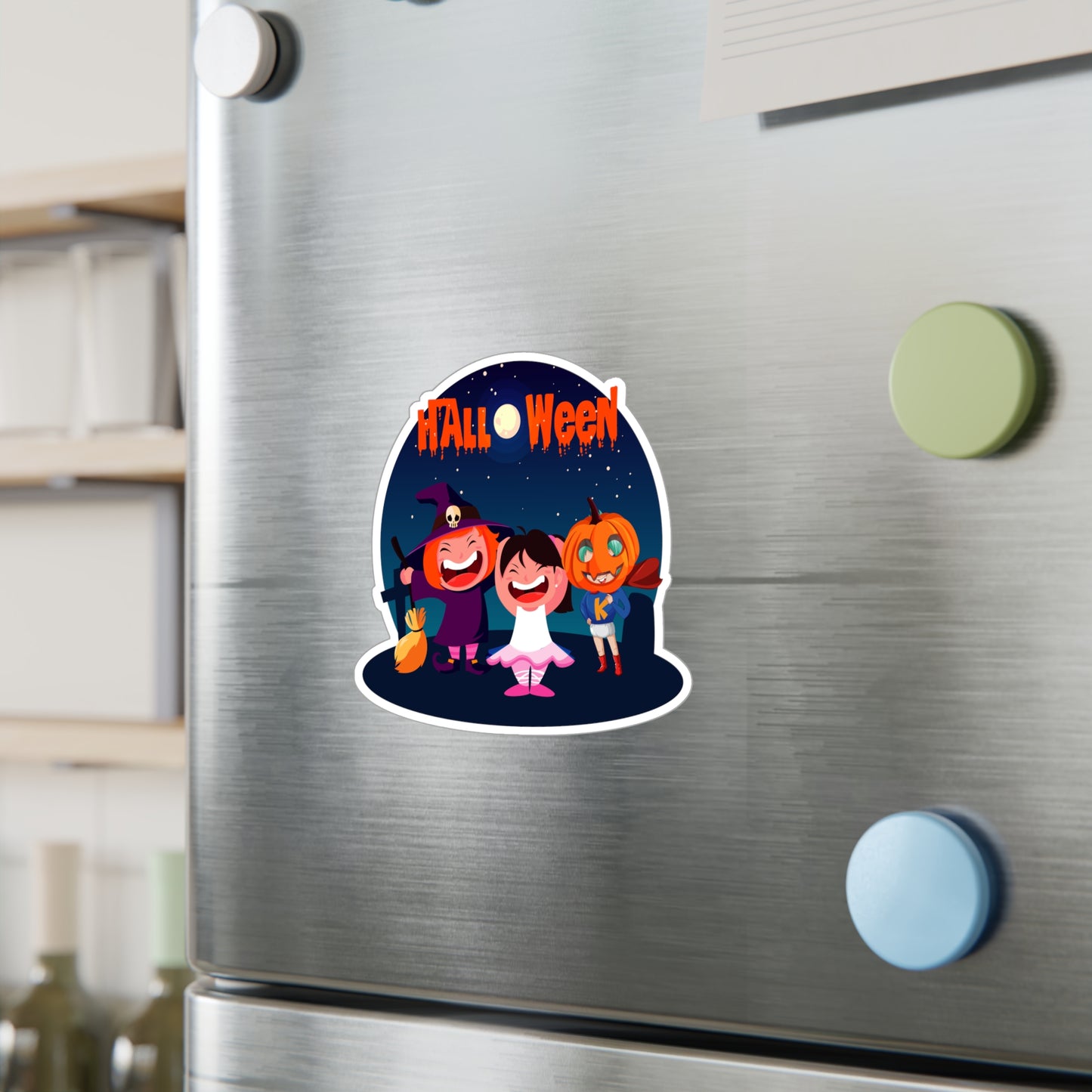Halloween Kiss-Cut Vinyl Decals – Super kiddo wearing pumpkin