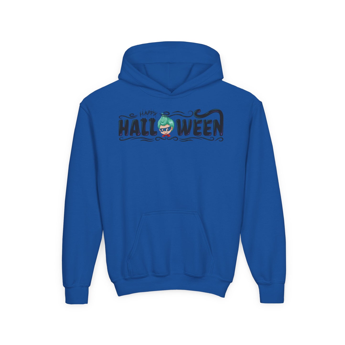 Youth Heavy Blend Hooded Sweatshirt - Happy halloween by super kiddo