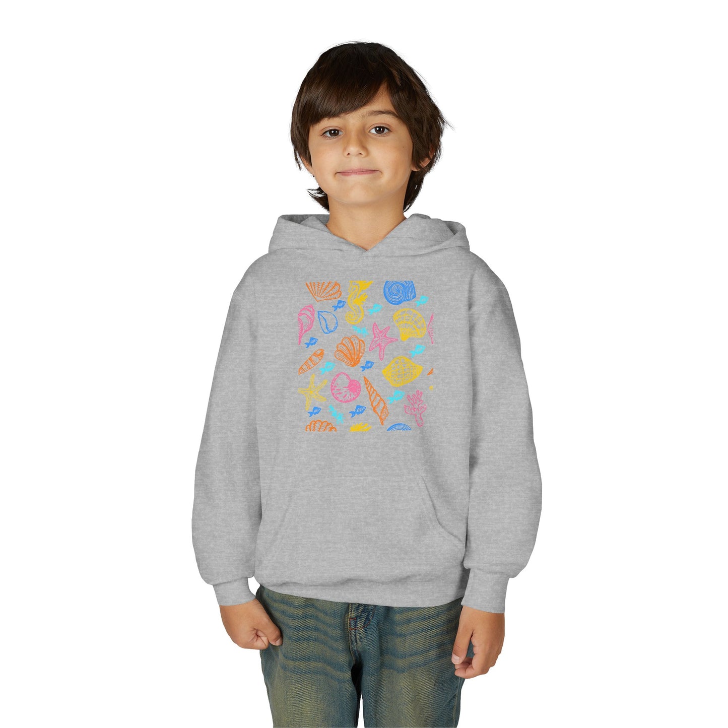 Youth Heavy Blend Hooded Sweatshirt - Sea creatures