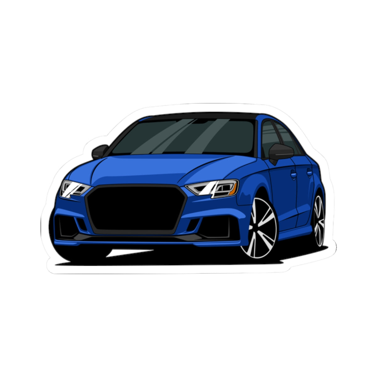 Kiss-Cut Vinyl Decals - Race car