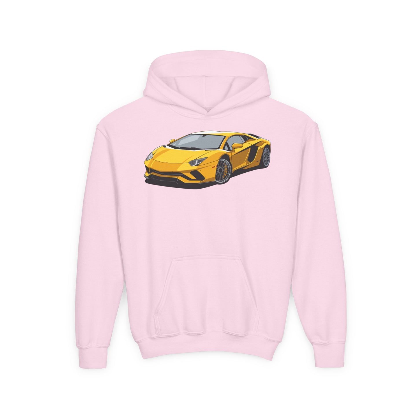 Youth Heavy Blend Hooded Sweatshirt - Yellow super car