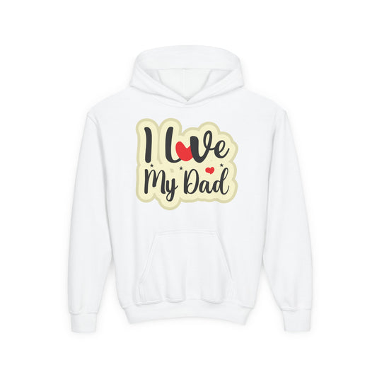 Youth Heavy Blend Hooded Sweatshirt - i love my dad
