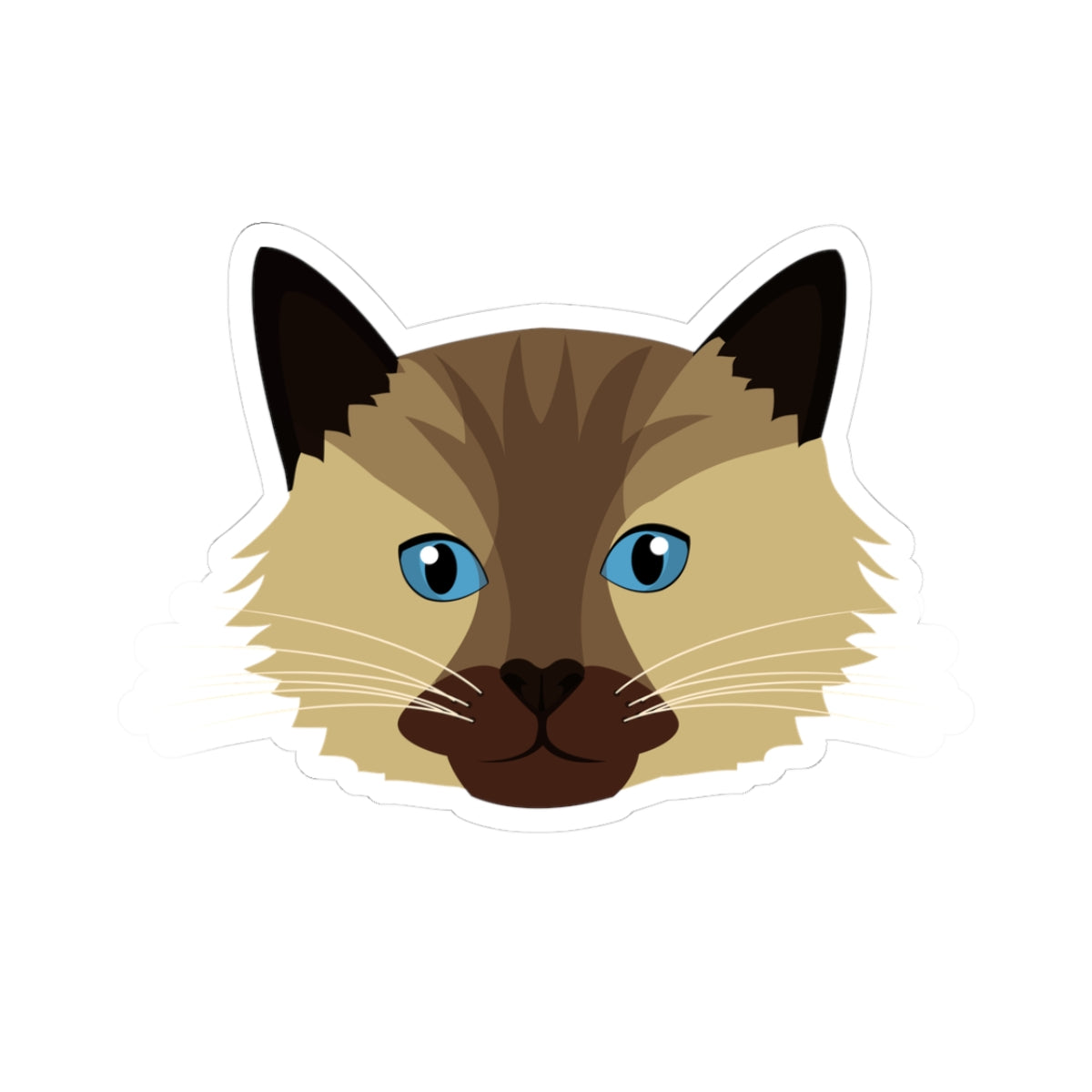 Kiss-Cut Vinyl Decals - Ragdoll cat