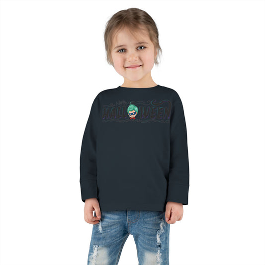 Toddler Long Sleeve Tee - Happy halloween by super kiddo