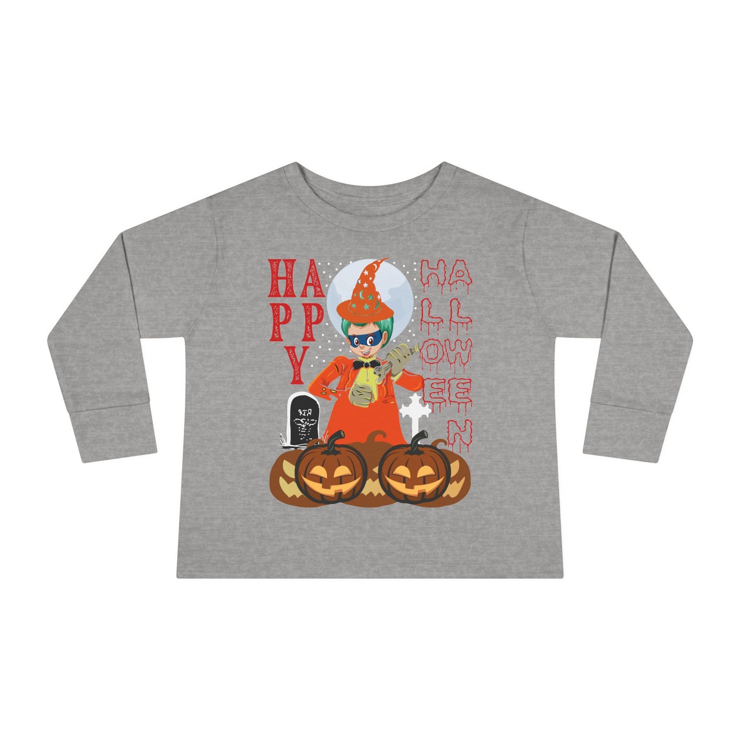Toddler Long Sleeve Tee - Holloween design by super kiddo