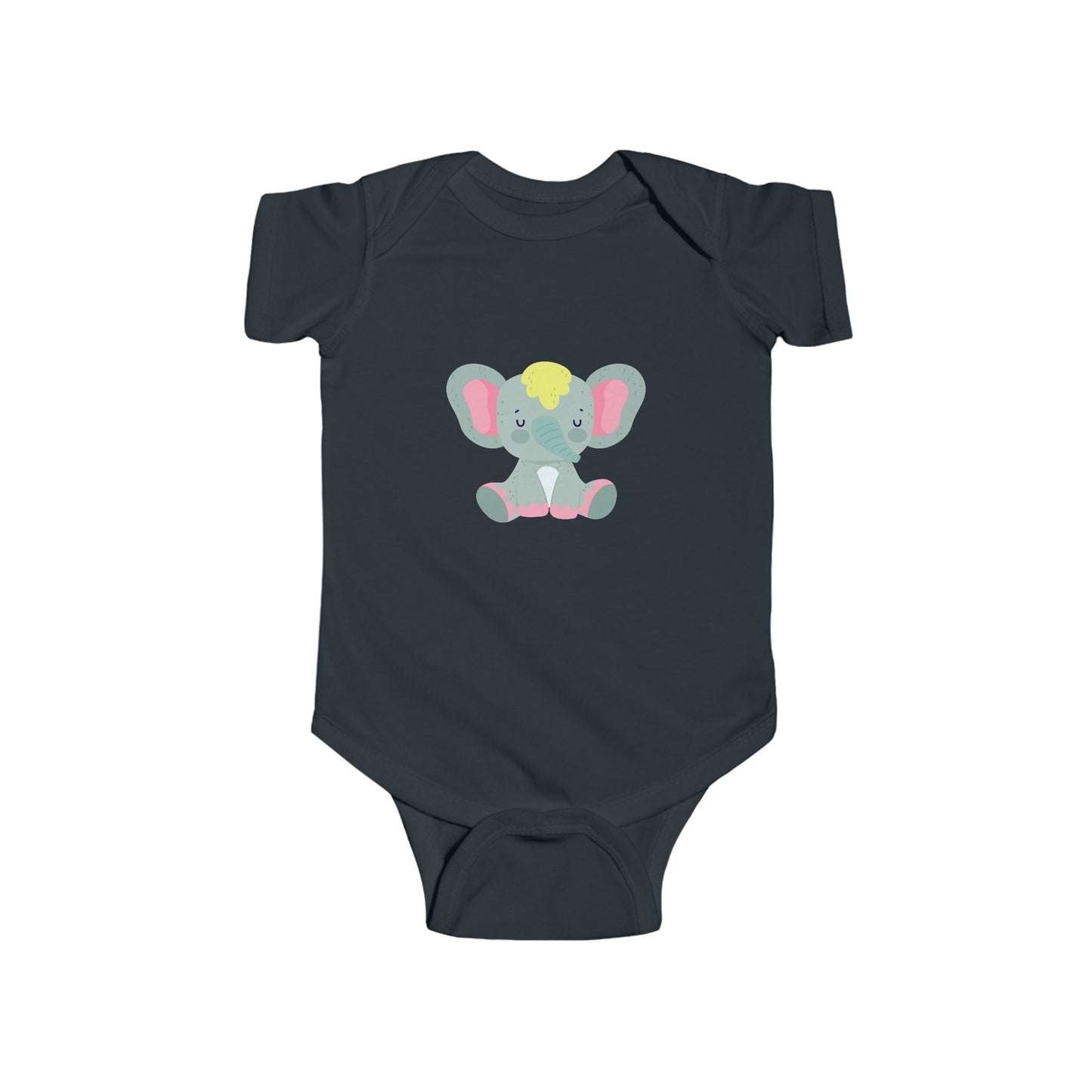 Infant Fine Jersey Bodysuit - Sleeping cute elephant