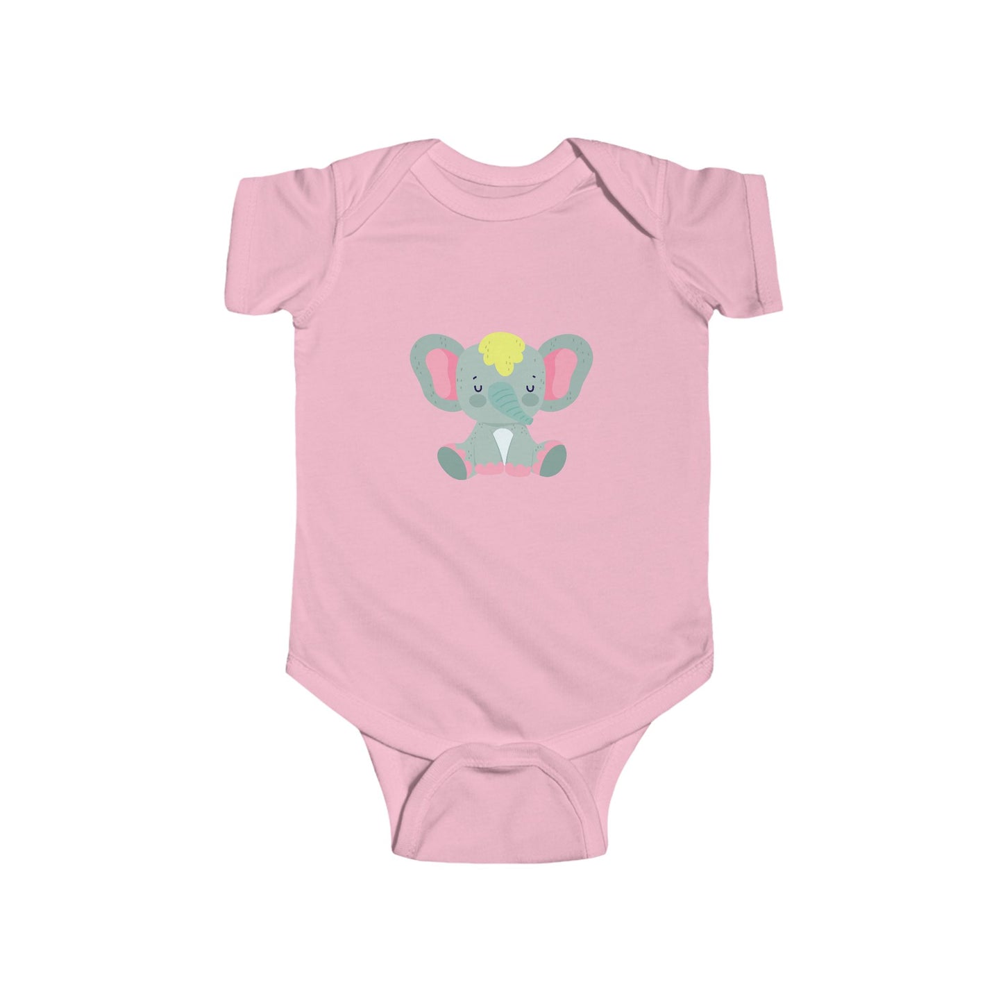 Infant Fine Jersey Bodysuit - Sleeping cute elephant