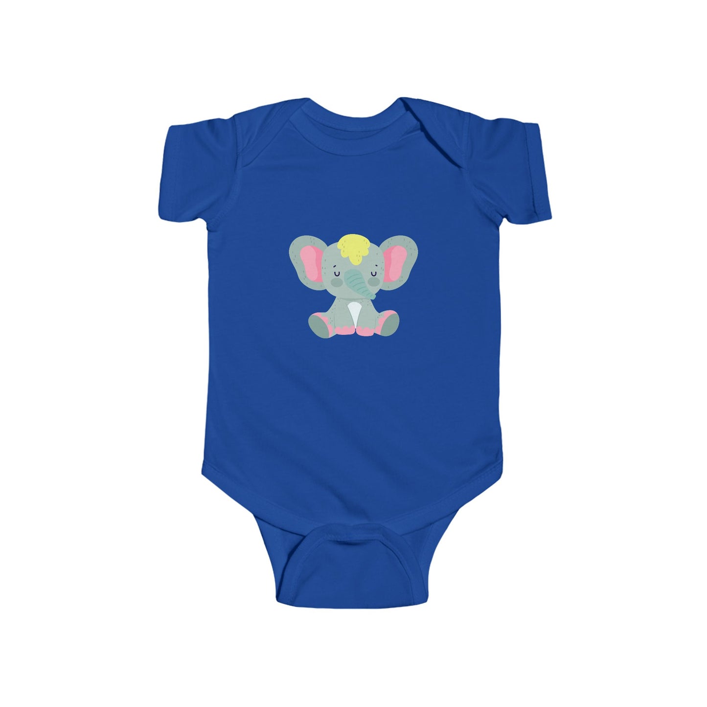 Infant Fine Jersey Bodysuit - Sleeping cute elephant