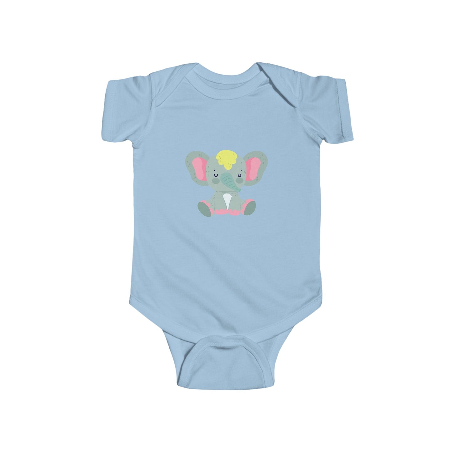 Infant Fine Jersey Bodysuit - Sleeping cute elephant