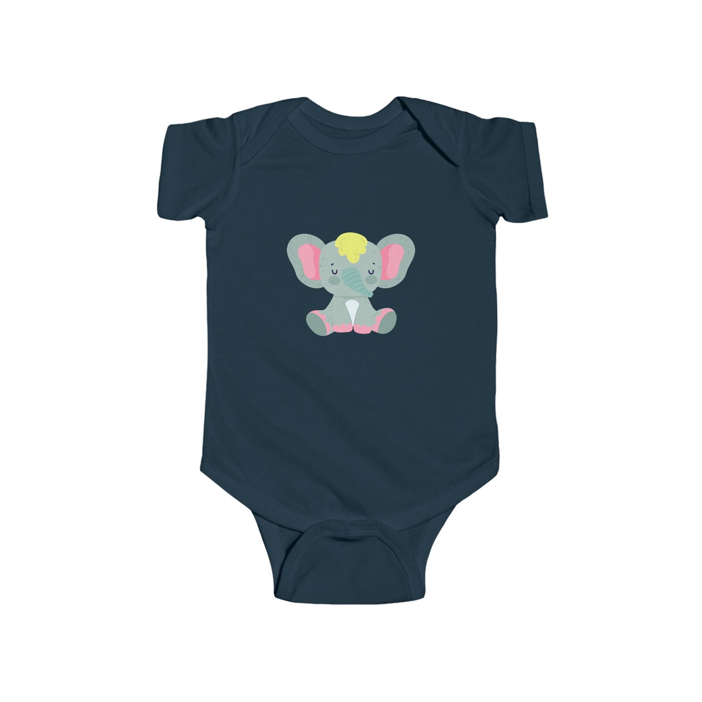 Infant Fine Jersey Bodysuit - Sleeping cute elephant